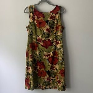 Vintage Tropical Dress Size 12